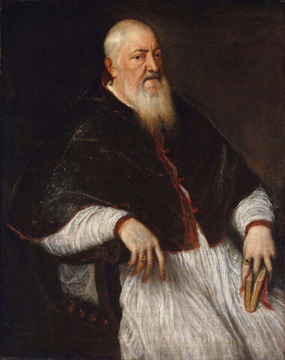 Filippo Archinto geboren um 1500, gestorben 1558, Erzbischof von Mailand, Mitte der 1550er Jahre von Tiziano Vecelli