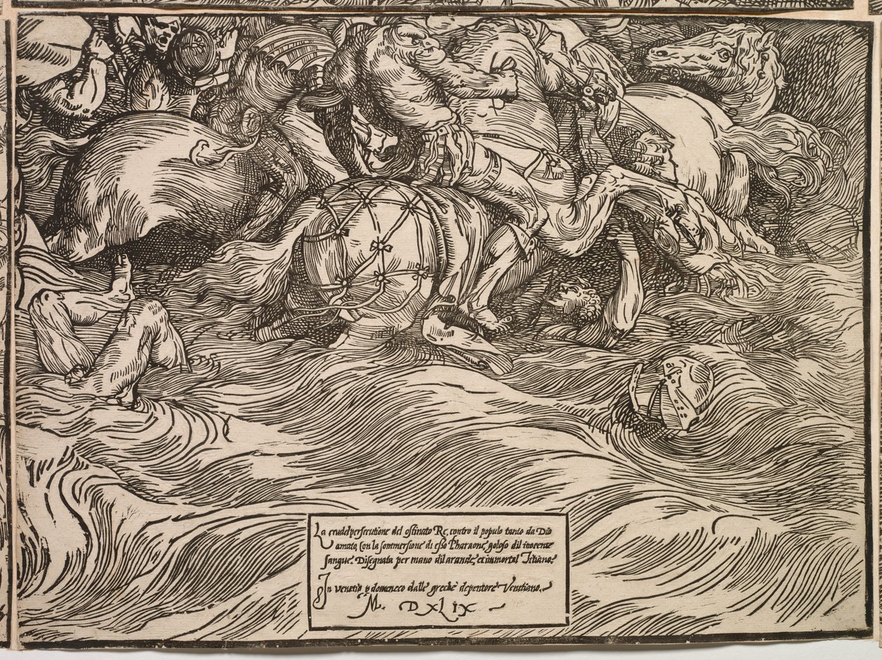 Die Versenkung der Armee des Pharao im Roten Meer von Titian