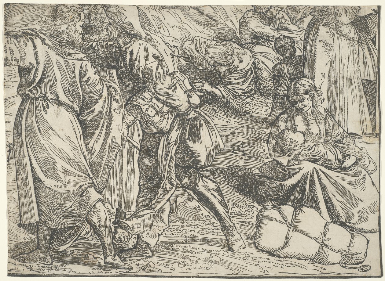 Die Untertauchen von Pharaos Armee im Roten Meer von Titian