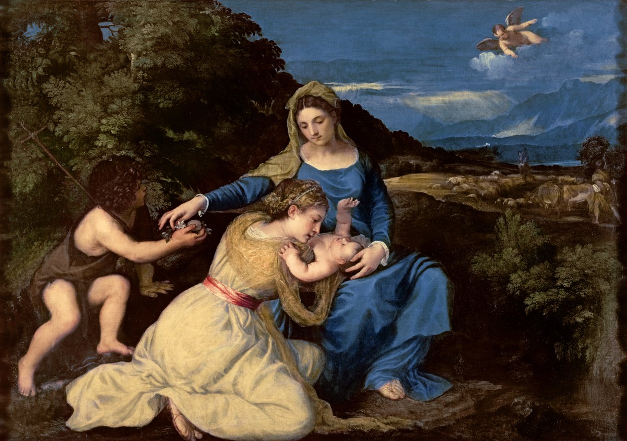 Die Jungfrau und das Kind mit Heiligen, 1532 von Tiziano Vecelli