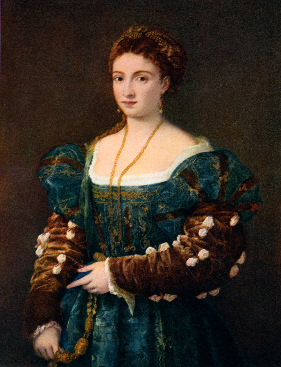Porträt einer Adligen, oder La Bella, ca. 1536, 1937 von Tiziano Vecelli