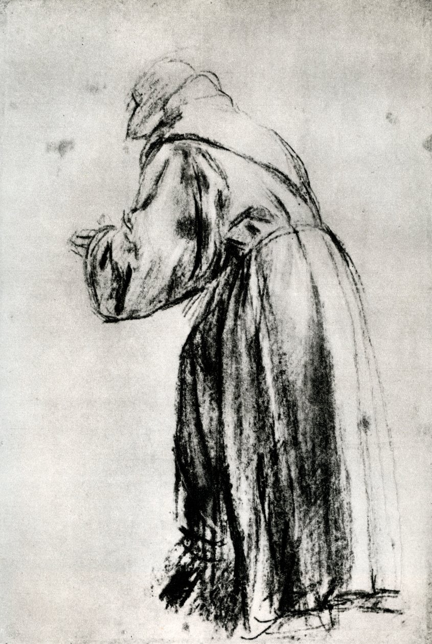 Studie für den St. Bernardino im Votivbild von Doge Gritti, um 1535, 1937 von Tiziano Vecelli