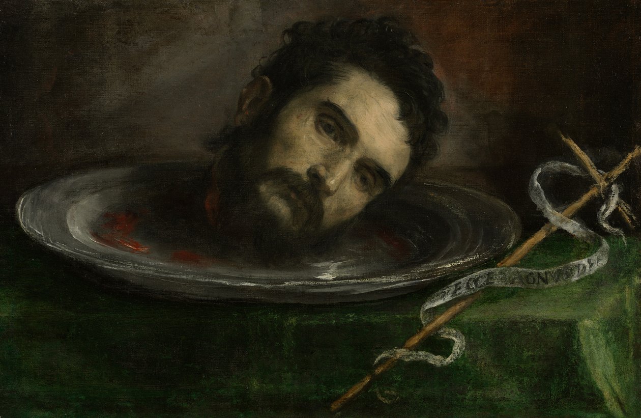 Kopf von Johannes dem Täufer, späte 1500er von Tiziano Vecelli