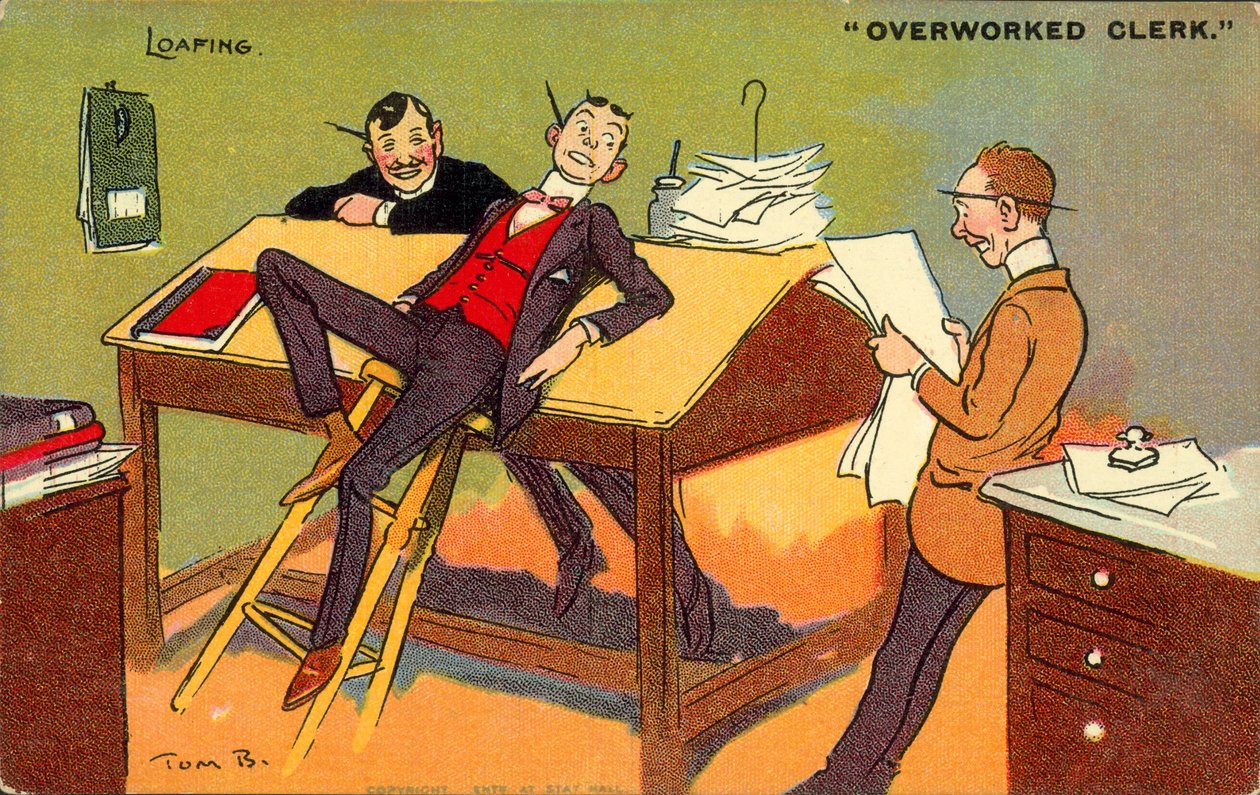 Faulenzen, überarbeiteter Angestellter von Tom Browne