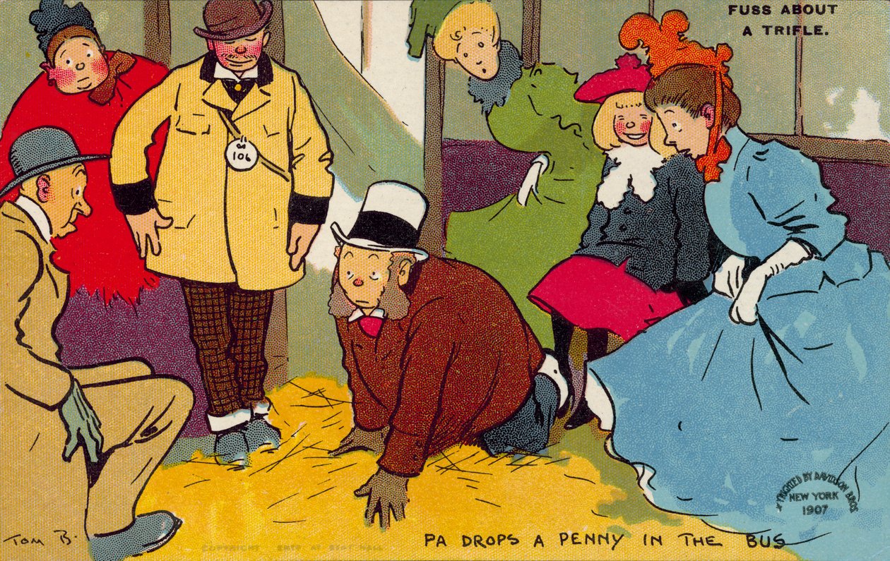 Mann sucht nach einem verlorenen Penny von Tom Browne