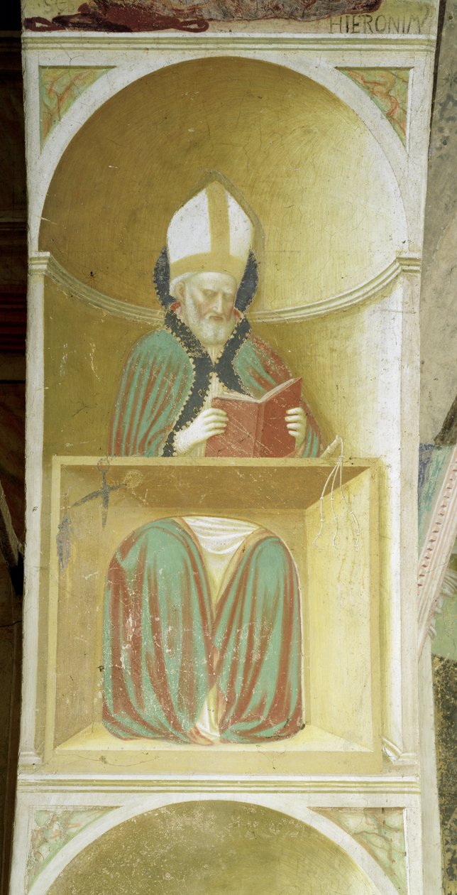 Der heilige Ambrosius von Mailand (ca. 340-397) aus dem Intrados der Apsis von Tommaso Masolino da Panicale