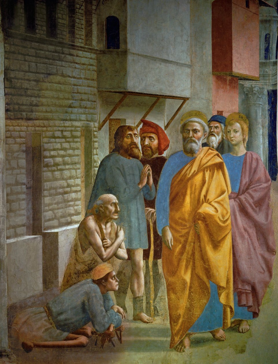 Der Schatten des heiligen Petrus fällt auf die Kranken von Tommaso Masaccio