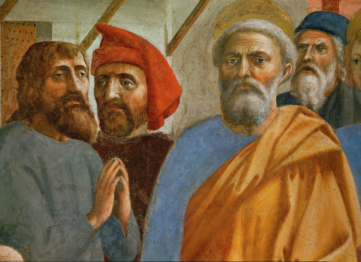 Der Schatten des Heiligen Petrus fällt auf die Kranken von Tommaso Masaccio