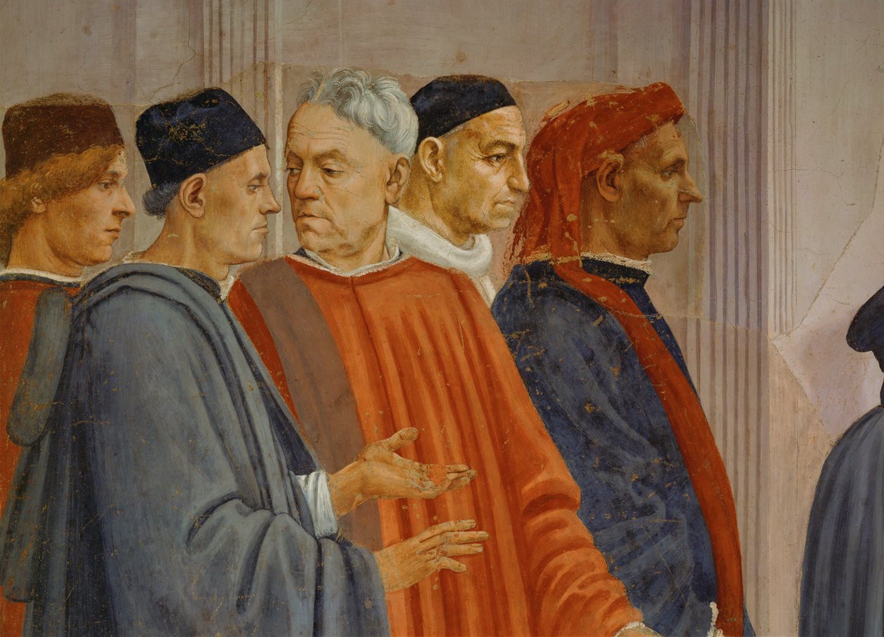 Zuschauer beobachten die wundersame Auferstehung des Sohnes von Theophil, Präfekt von Antiochia von Tommaso Masaccio