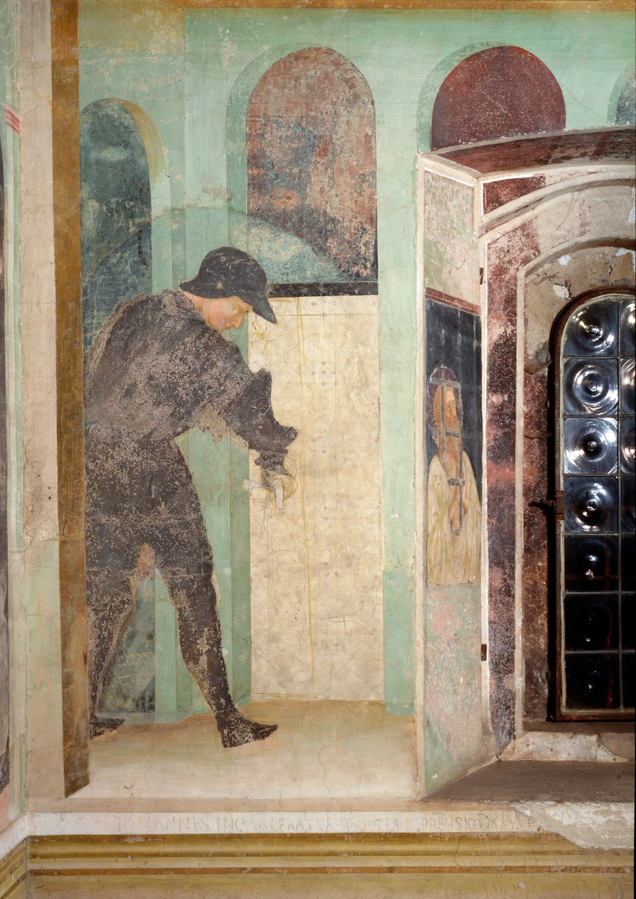 Leben des Johannes des Täufers: Ein Wächter von Tommaso Masolino da Panicale