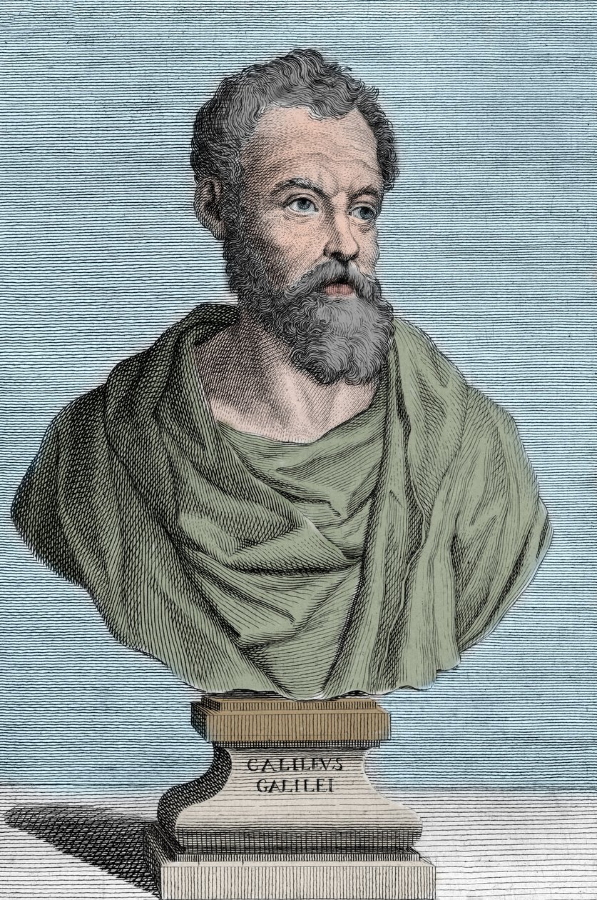 Porträt von Galileo Galilei genannt Galilei, italienischer Astronom (1564-1642) - Gravur von Tommaso Piroli (1752-1824) - Privatsammlung von Tommaso Piroli