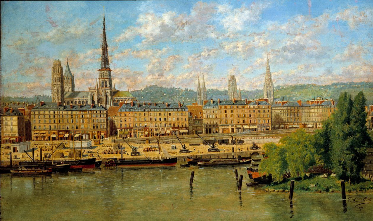 Der Hafen von Rouen von Torello Ancillotti