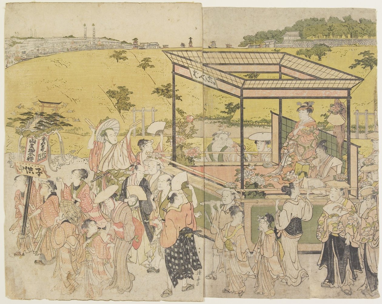 (Die Sanno_ Festprozession), 1788 von Torii Kiyonaga