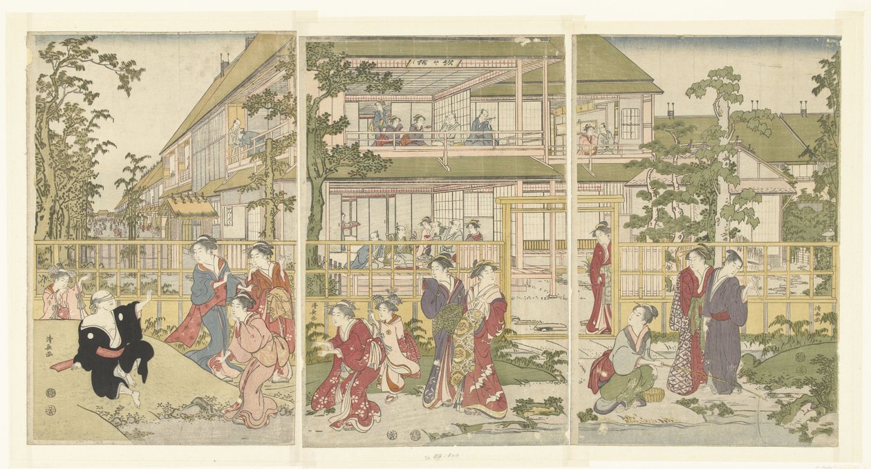 Blinde Kuh spielen von Torii Kiyonaga