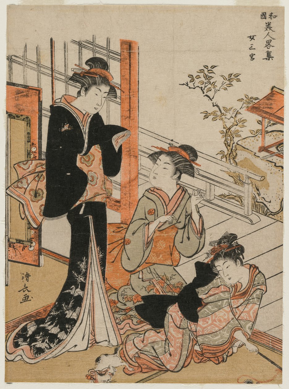Drei Frauen aus der Serie Eine kurze Sammlung japanischer Schönheiten, 1781 von Torii Kiyonaga