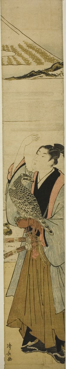 Junger Mann mit Symbolen des ersten Traums des neuen Jahres von Torii Kiyonaga