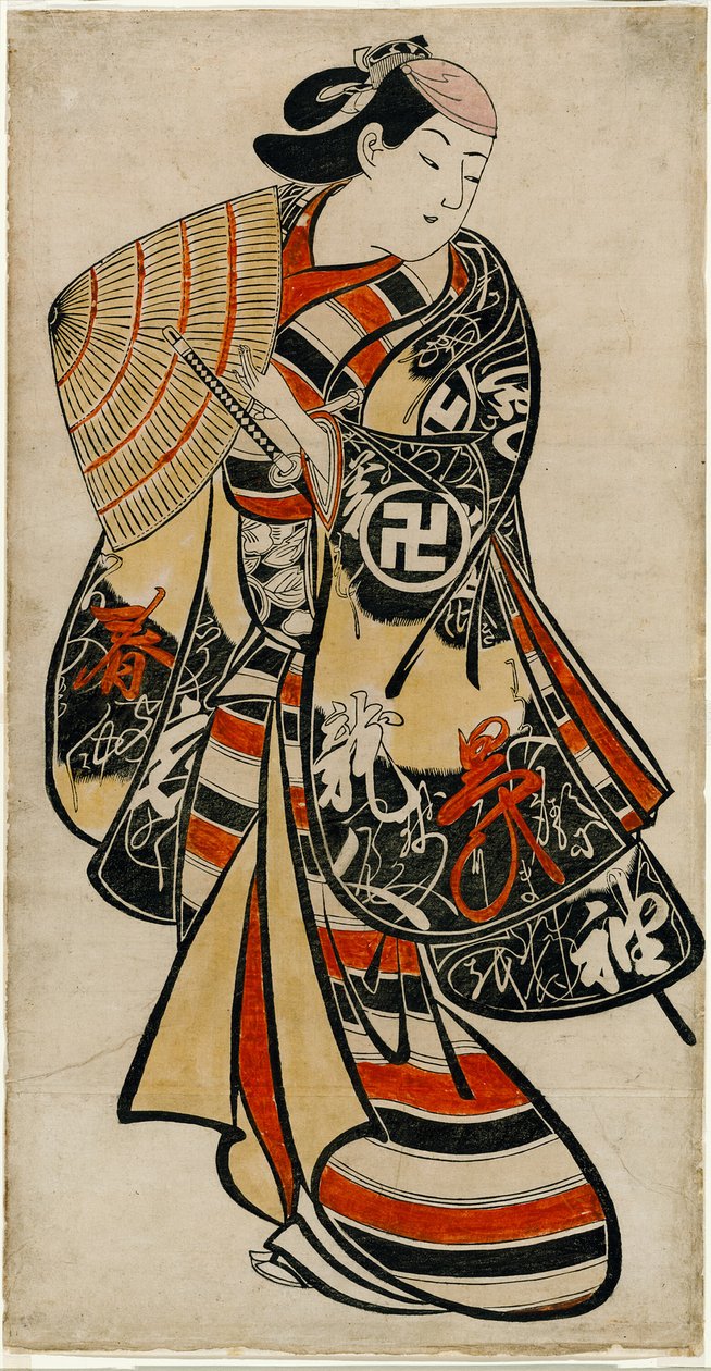 Der Schauspieler Takii Hannosuke als effeminierter Jugendlicher von Torii Kiyonobu I