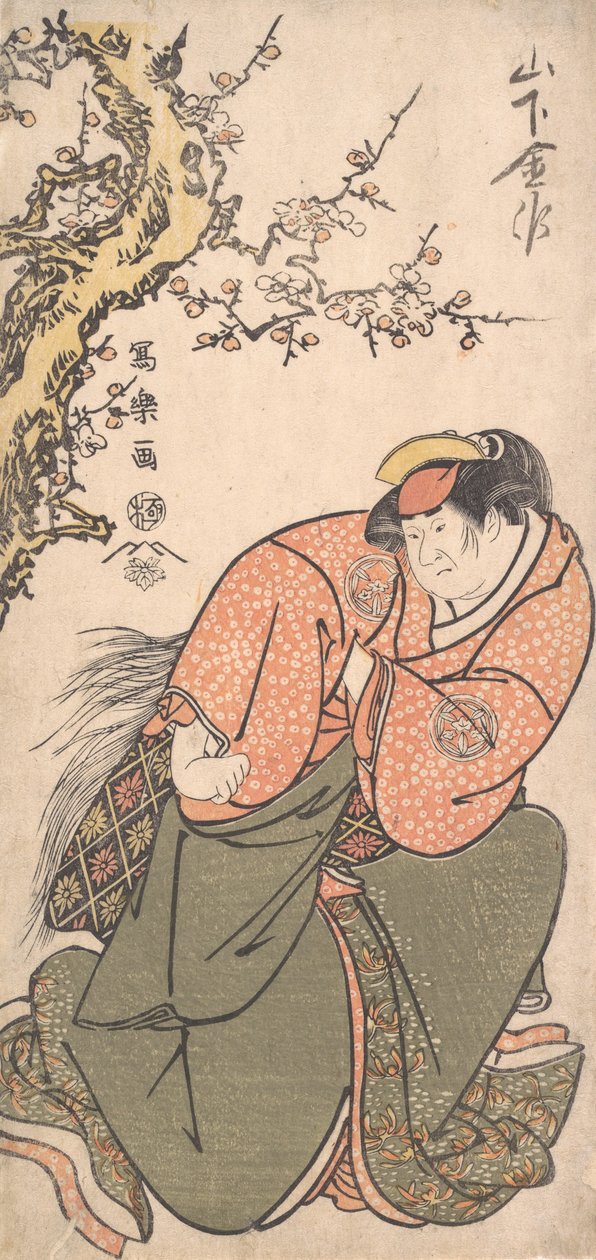 Schauspieler Yamashita Kinsaku II als Sadatos Frau Iwate, 1794-95 von Toshusai Sharaku