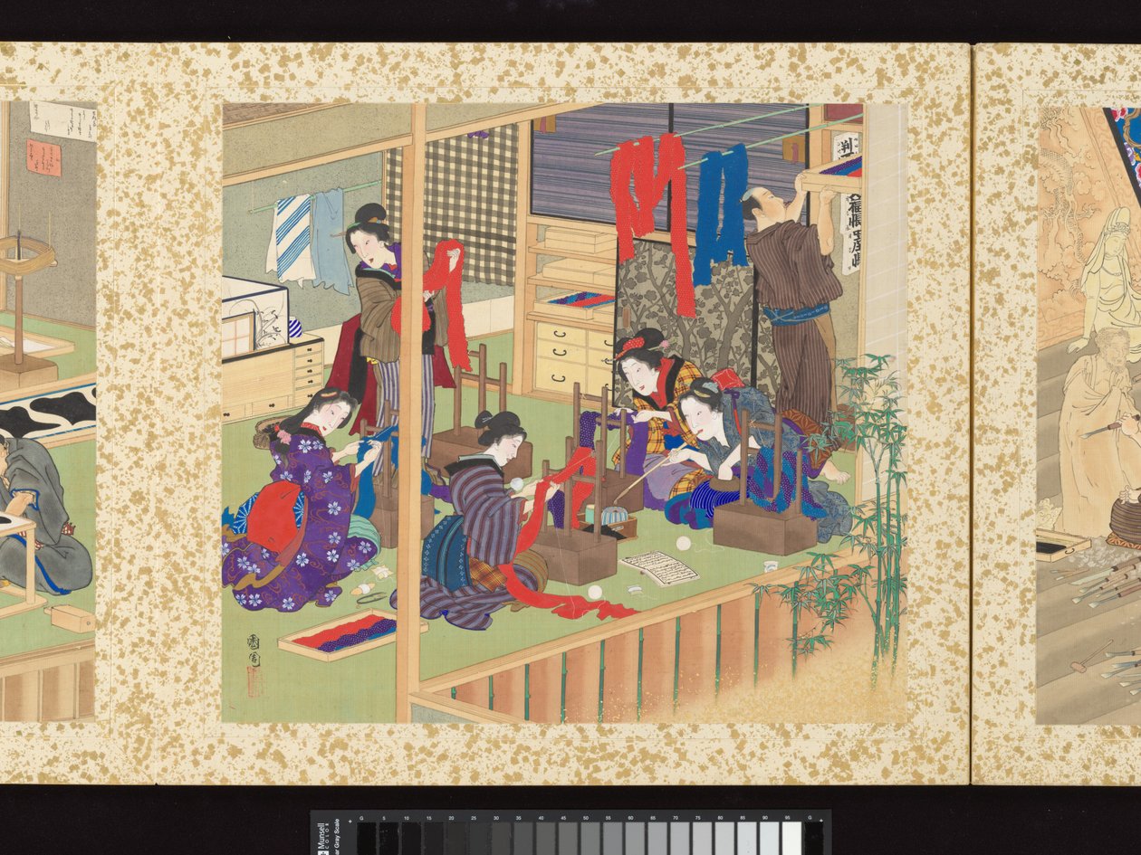 Handwerker, Schönheiten und jährliche Ereignisse von Toyohara Kunichika