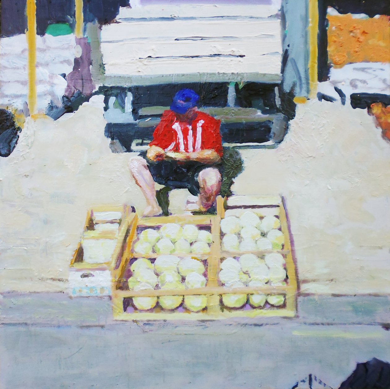 Mann verkauft Melonen (San Juan, Argentinien), 2014 von Trevor Burgess