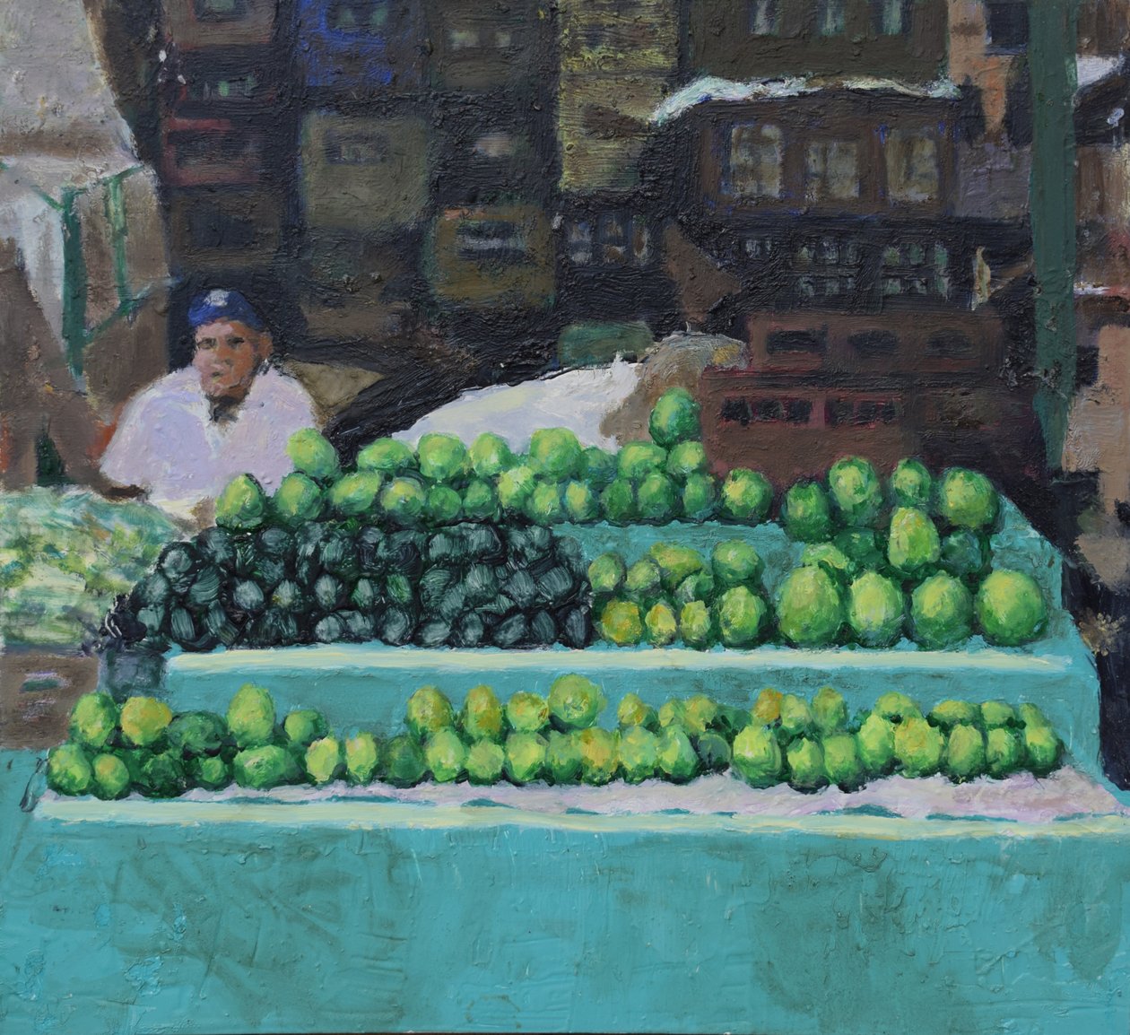 Verkauf von Mangos und Avocados (Bogotá, Kolumbien) von Trevor Burgess