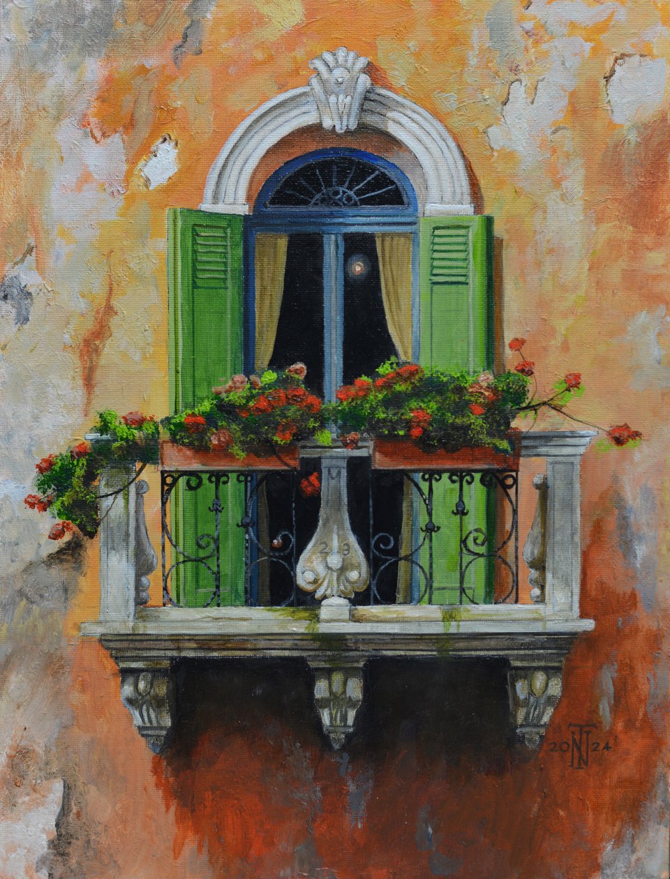 Französischer Balkon, Aix-en-Provence, Frankreich, 2024 von Trevor Neal