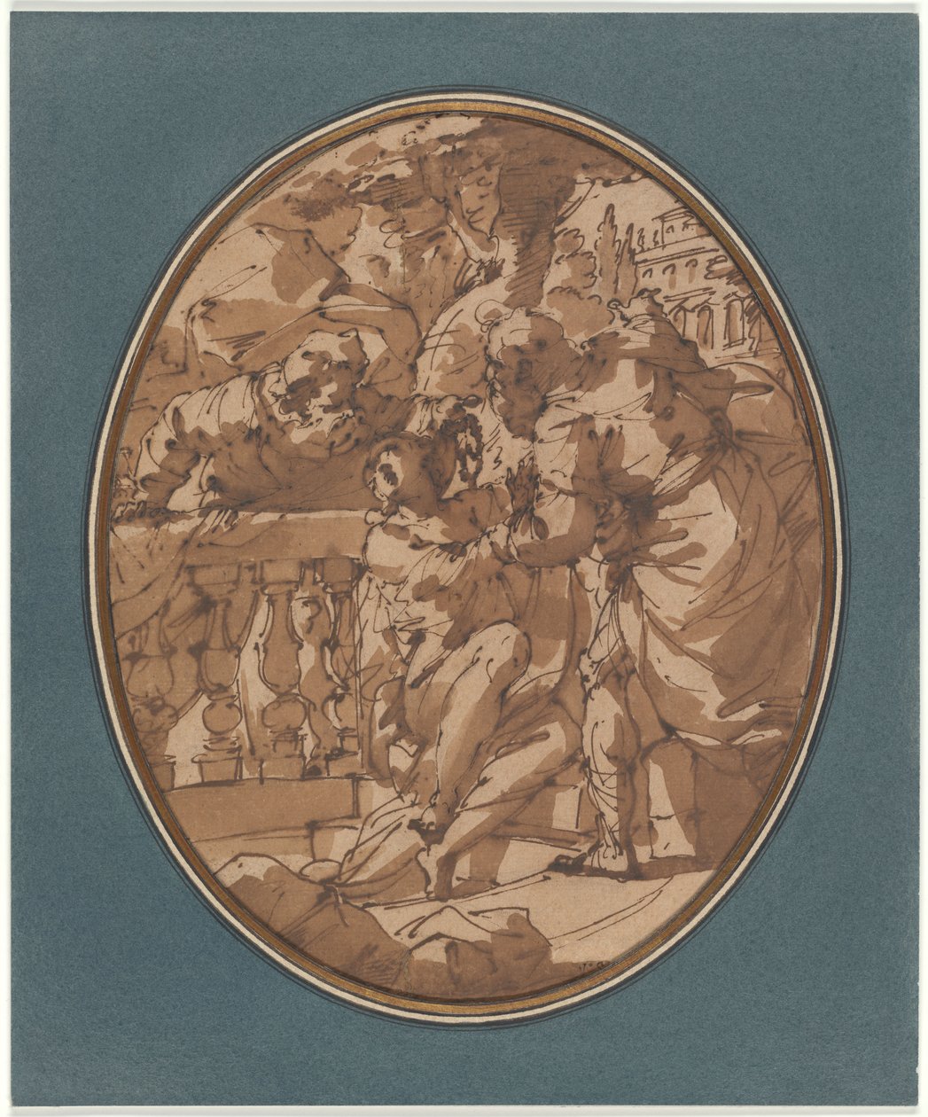 Susanna und die Ältesten, Studie für ein verlorenes Gemälde von Ubaldo Gandolfi