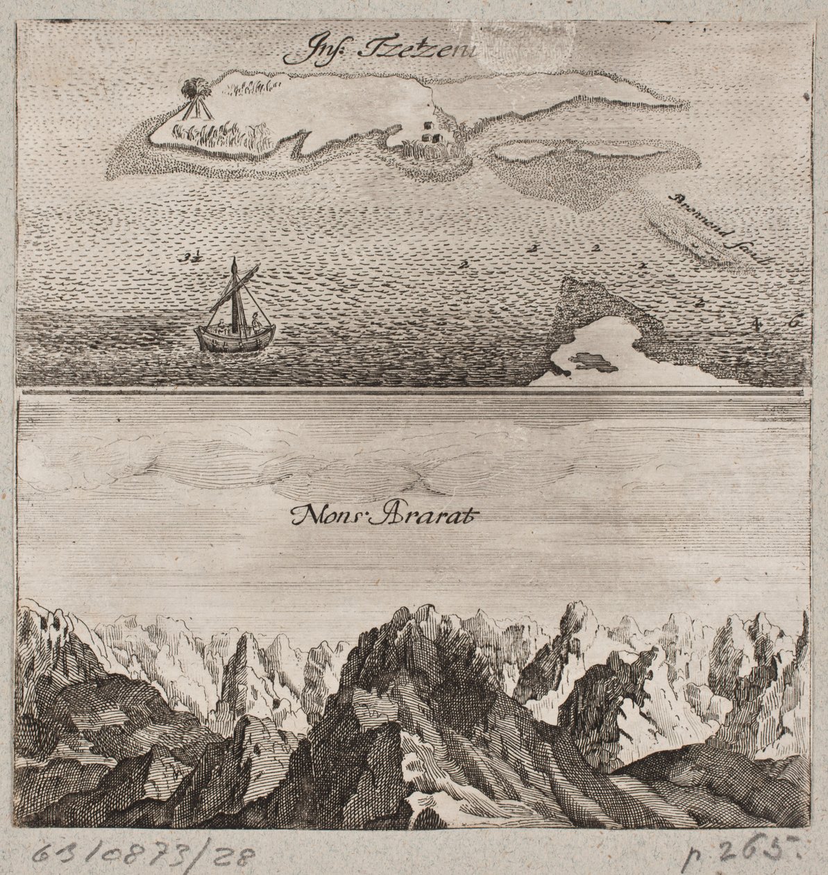 Der Berg Ararat und die Insel Tzetzen von Ubekendt