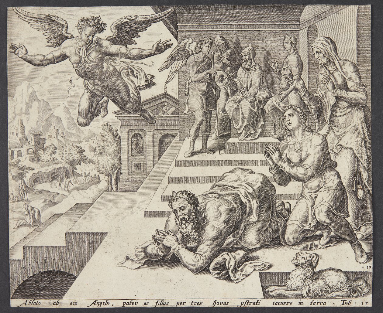 Die Abreise des Engels von Ubekendt efter Maarten van Heemskerck