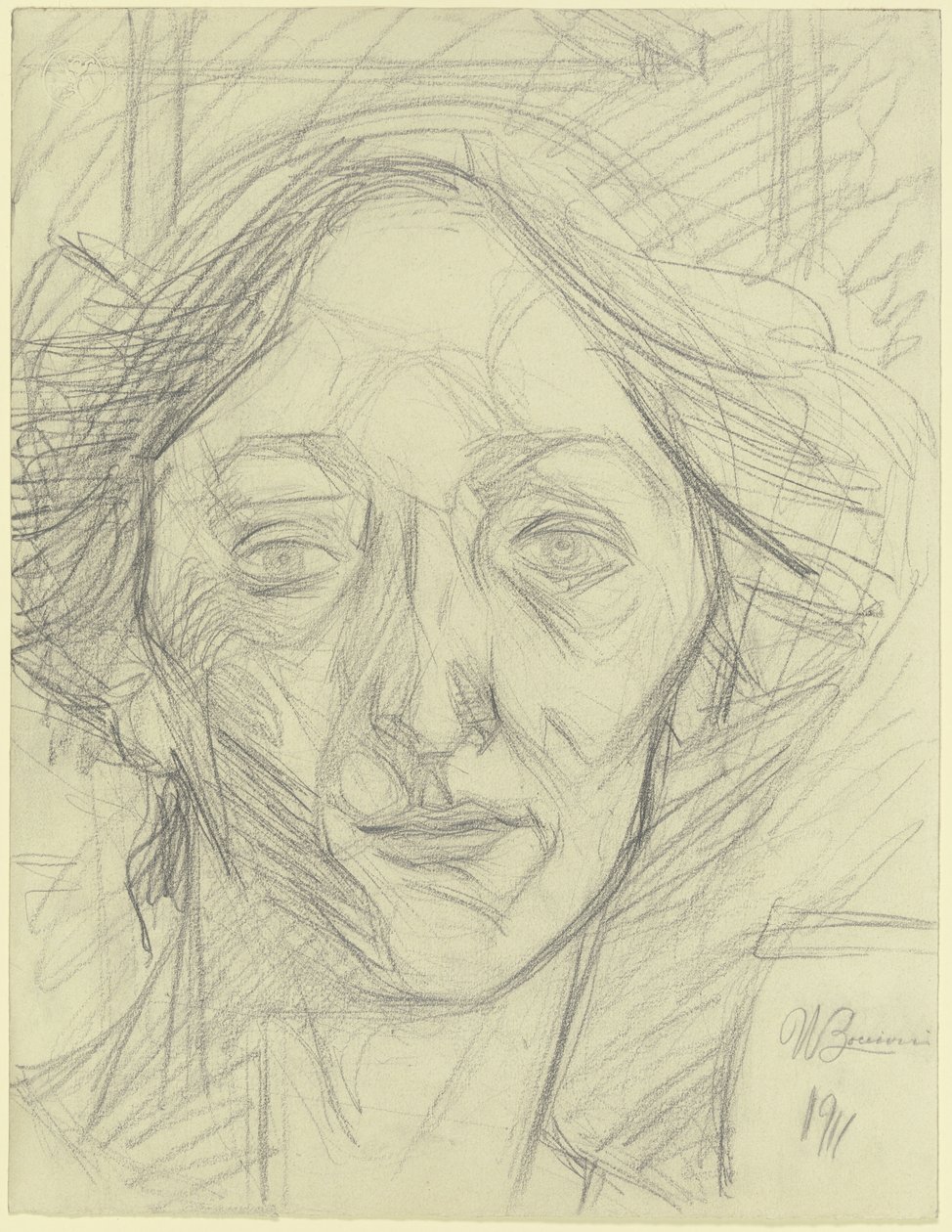 Frauenkopf von Umberto Boccioni