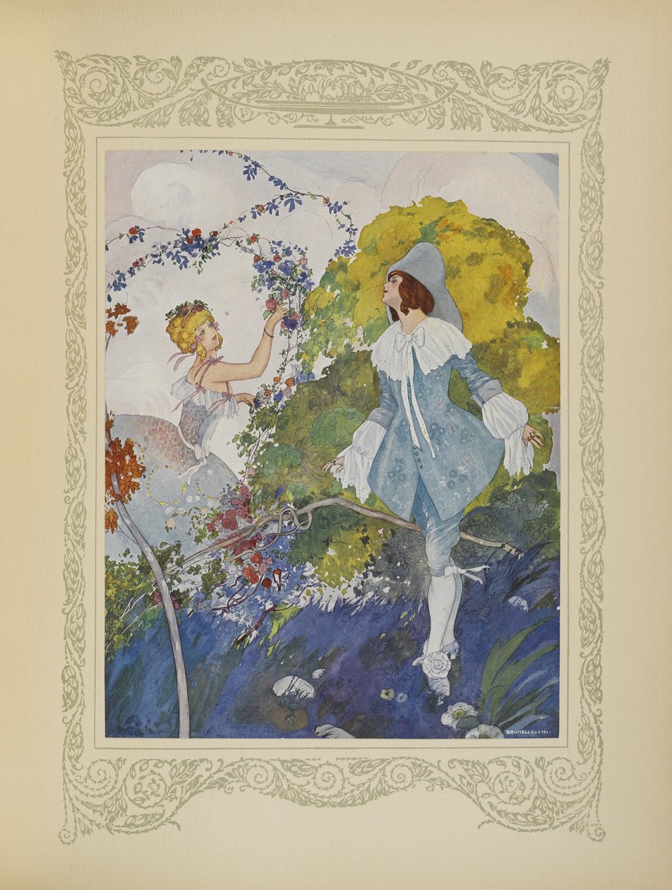 Er sah ein Mädchen, das so schön war, dass er beschloss, sie zu heiraten, Illustration aus 