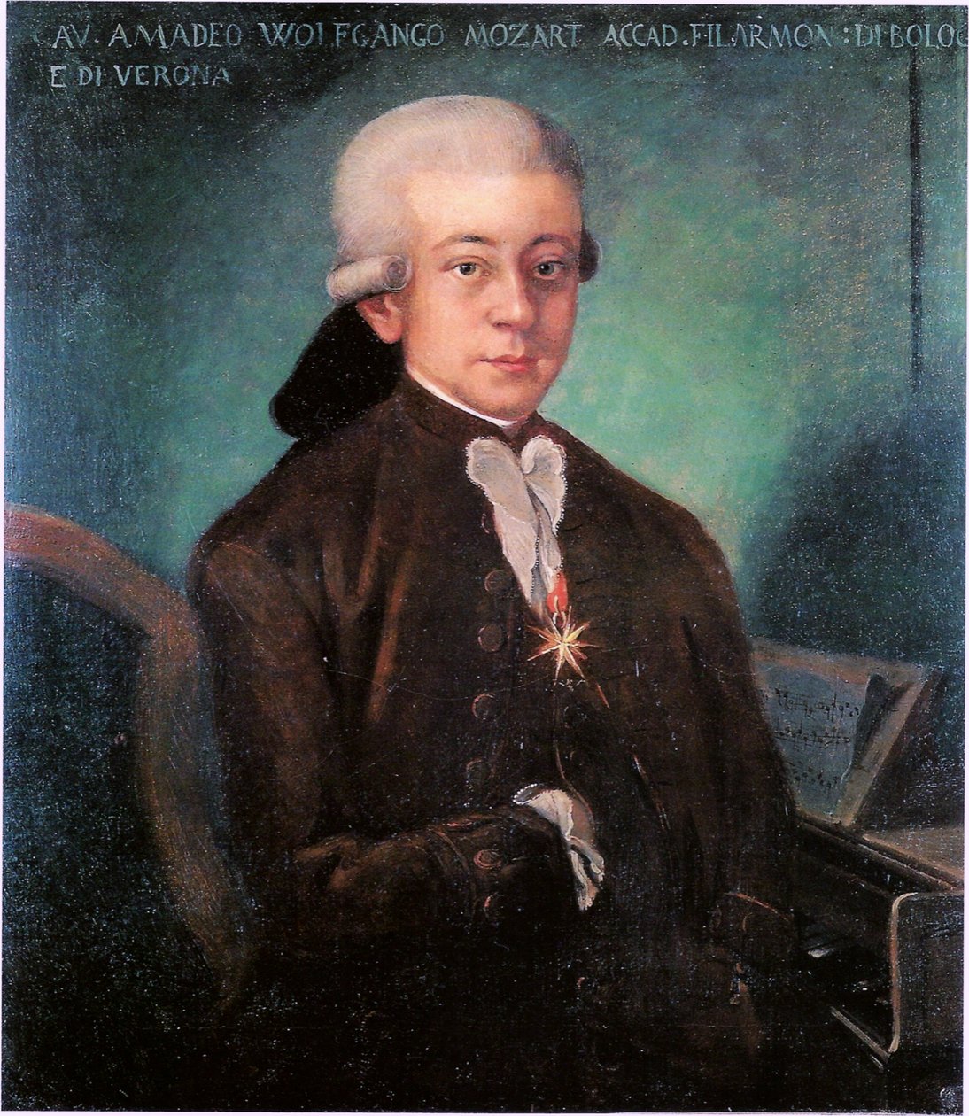 Porträt von Mozart (1756-1791) von Unbekannt Unbekannt