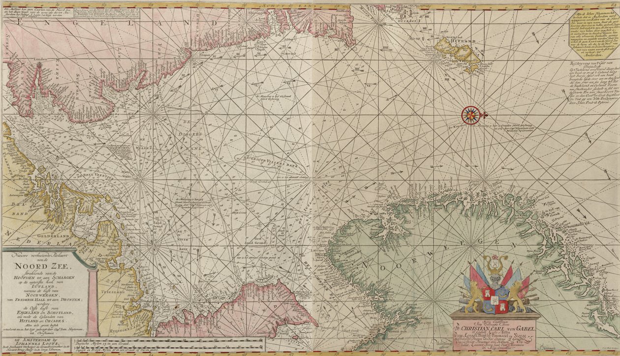 Karte aus der Kartensammlung der Nationalbibliothek. Die Karte wurde in () veröffentlicht und zeigt die Nordsee. von Unbekannt Unbekannt