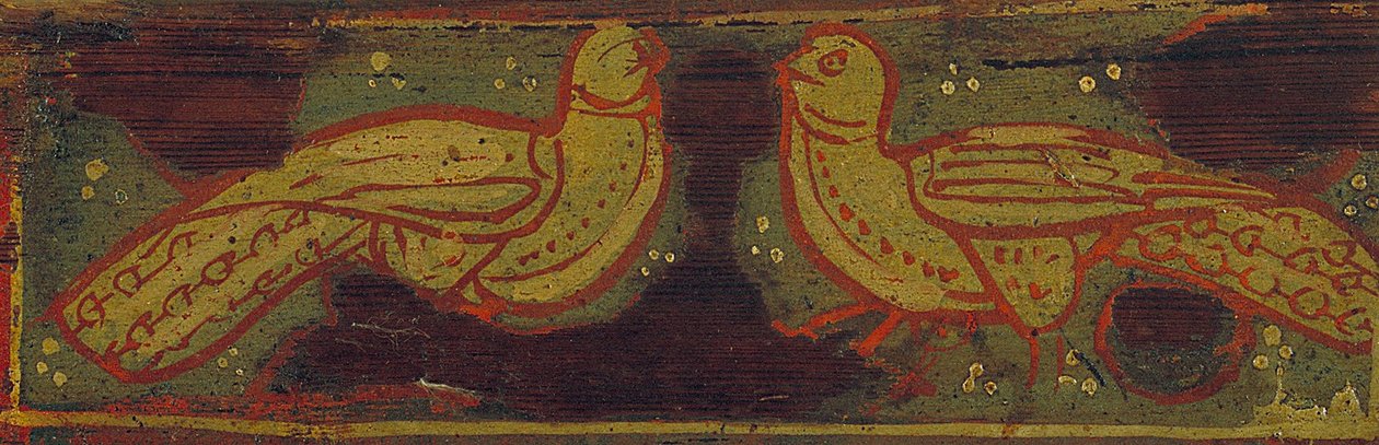 Deckenpaneel mit Vögeln von Unbekannt Unbekannt