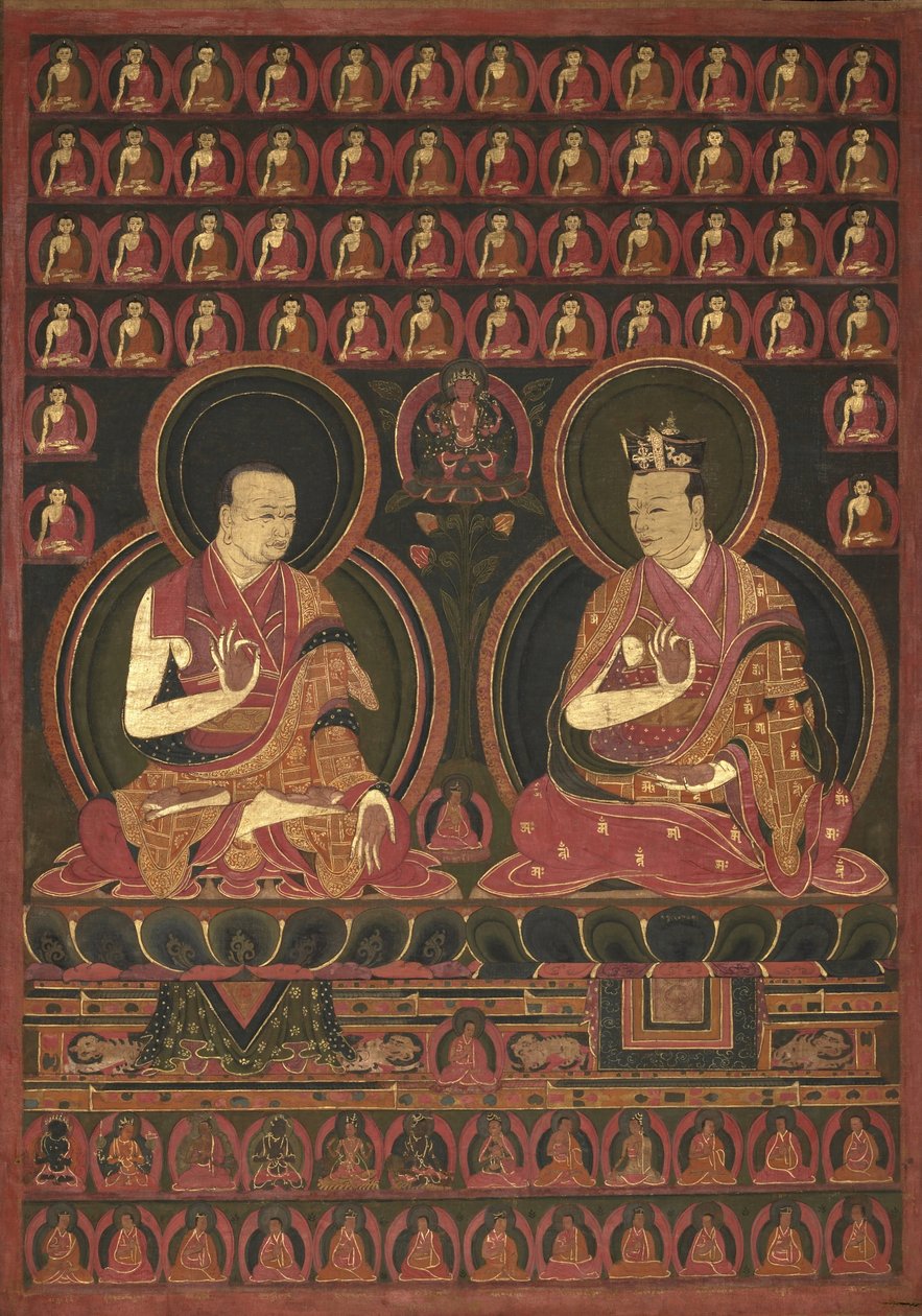 Achter Karmapa, Mikyo Dorje (1507-1554) und sein Lehrer der Erste Sangye Nyenpa von Unbekannt Unbekannt