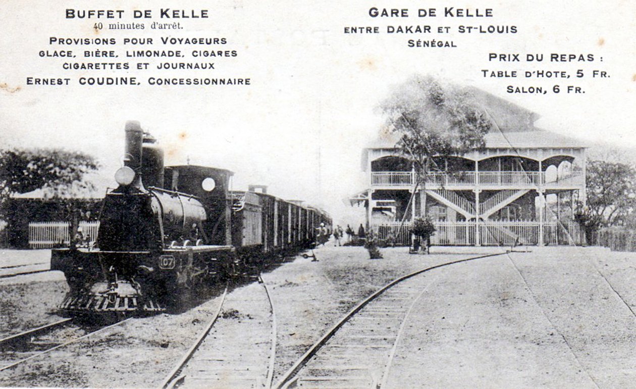 Postkarte des Bahnhofs in Kelle, ca. 1908 von Unbekannt Unbekannt