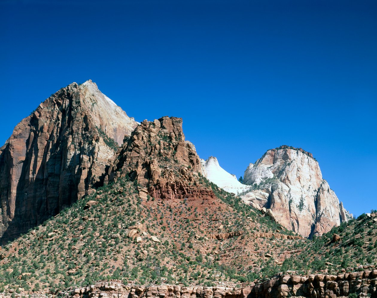 Felstürme im Zion-Nationalpark, Utah von Unbekannt Unbekannt