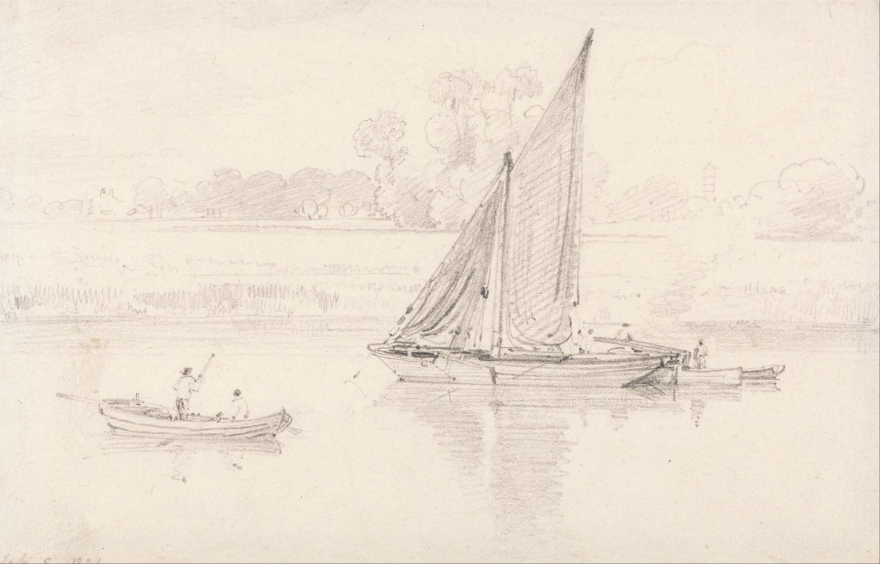 Die Themse bei Kew, 9. Februar 1806 von Unbekannt Unbekannt