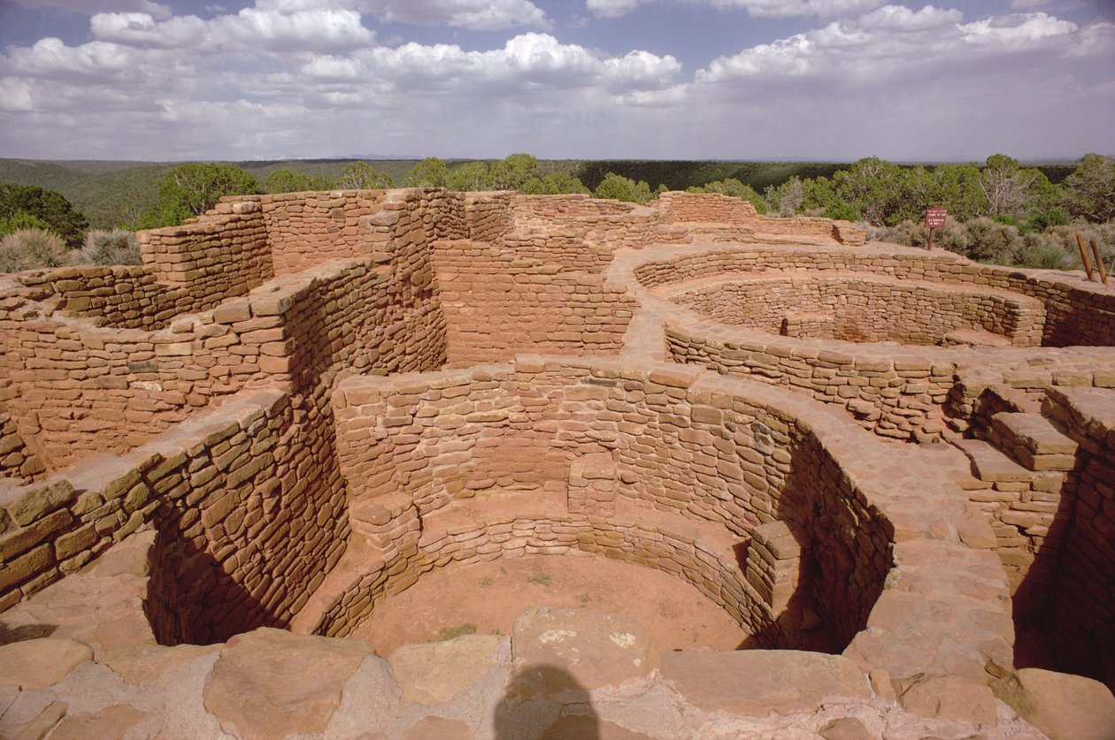 Ansicht der Pueblo-Indianer-Kivas, gebaut im 11.-14. Jahrhundert von Unbekannt Unbekannt