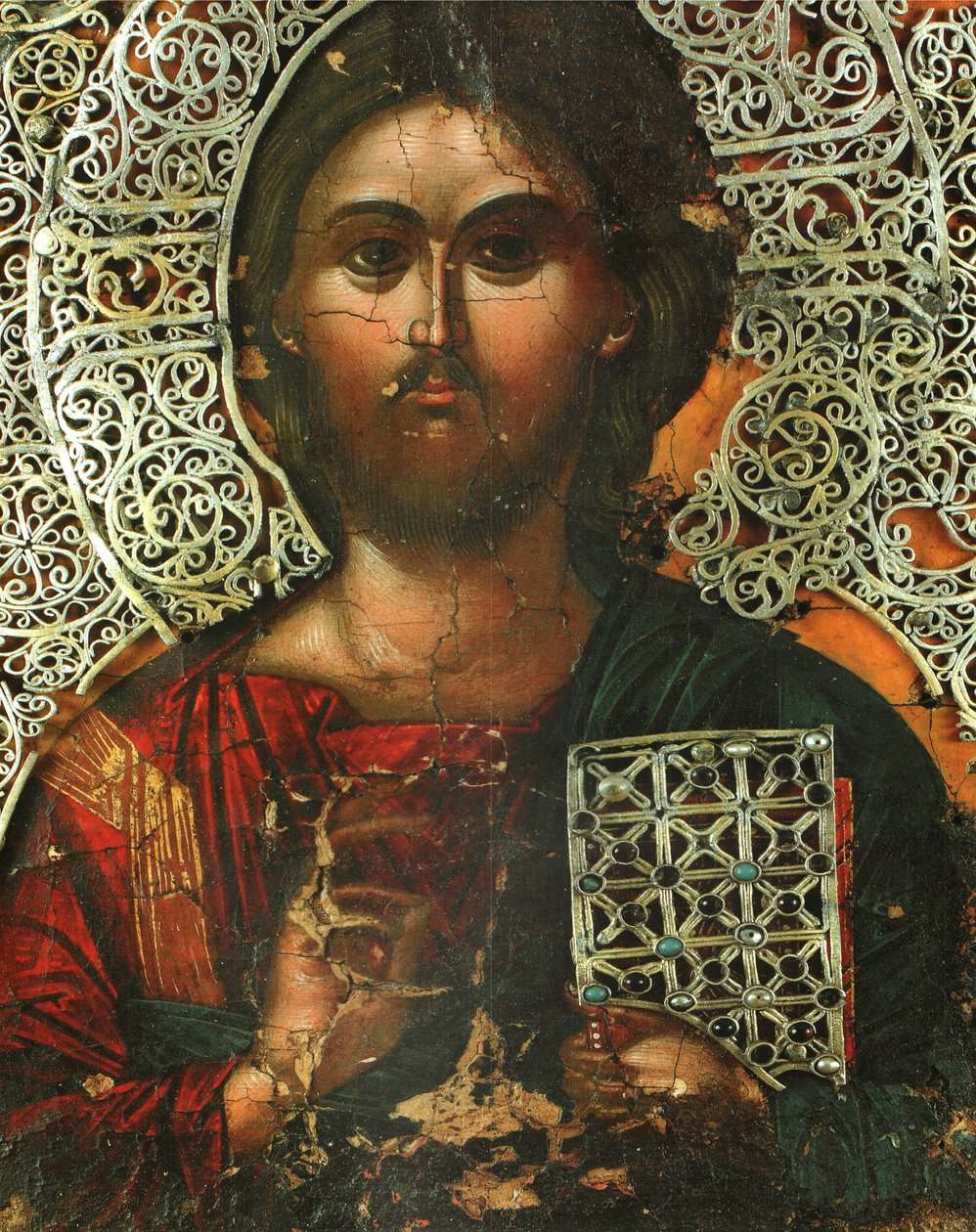 Pantokrator (Teil des Vatopedi-Diptychons bekannt als Spielzeug der Kaiserin Theodora) von Unbekannt