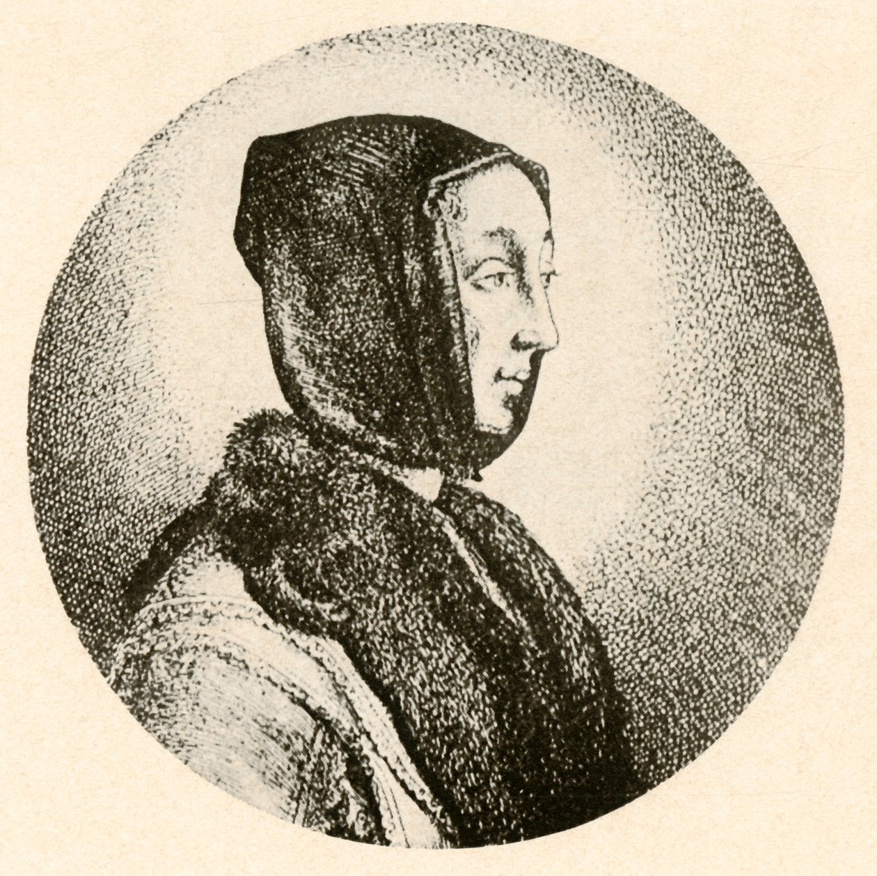 Eine niederländische Dame im Pelzkragen und Kapuze von Unbekannt