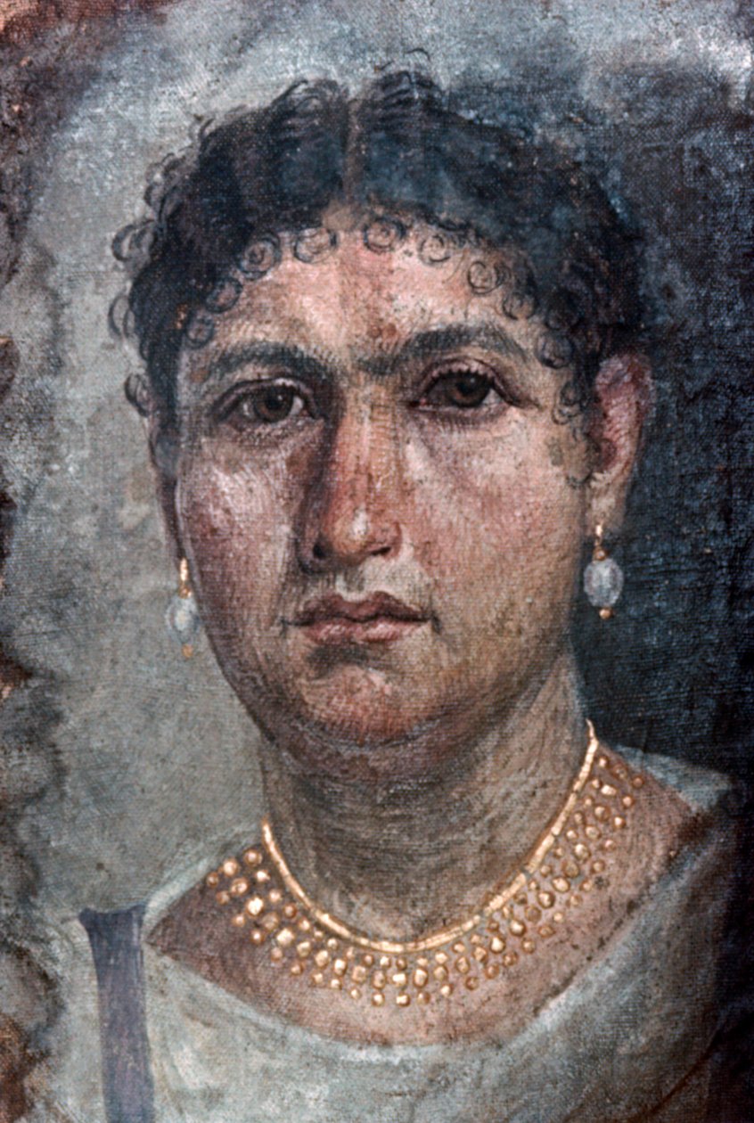 Ein Fayum-Porträt von Aline, auch bekannt als Ténos, 1. Jahrhundert von Unbekannt