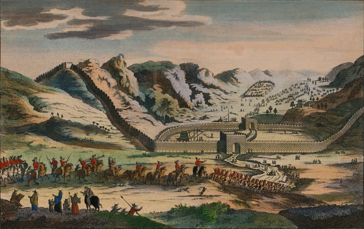 Eine Ansicht der berühmten Großen Mauer von China, 1782 von Unbekannt