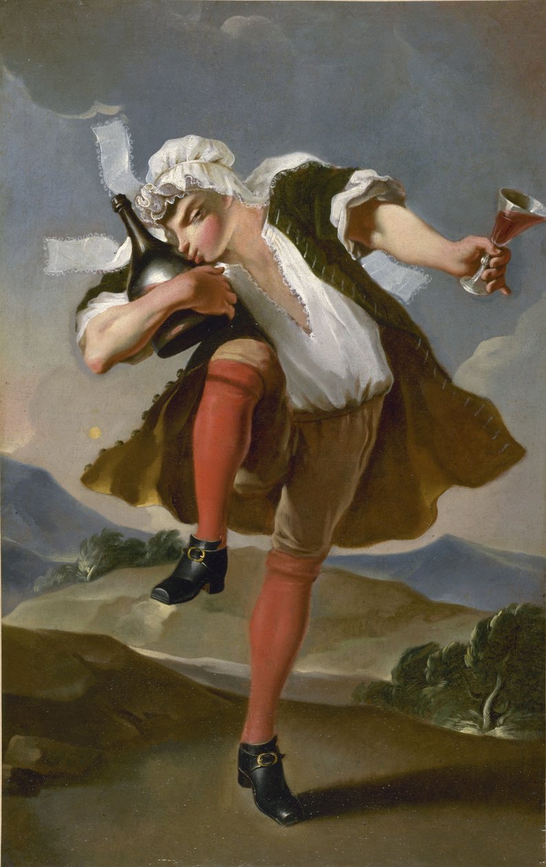 A la bonne bouteille. Schild eines Weinhändlers, zwischen 1780 und 1800 von Unbekannt