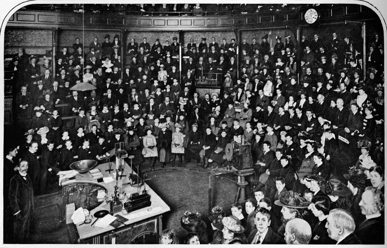 Ein Vortrag an der Royal Institution, London, ca. 1903 von Unbekannt