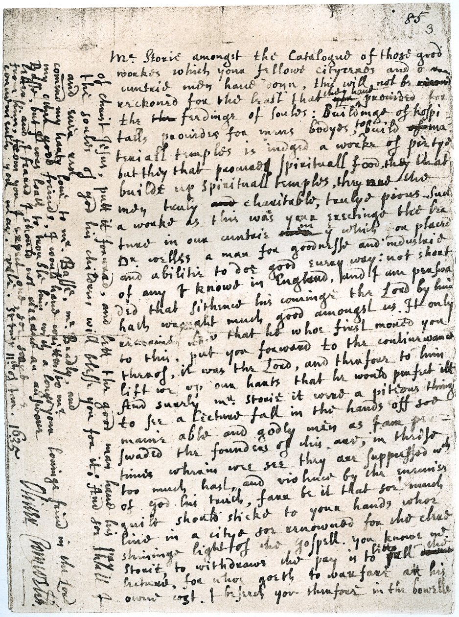Ein Brief an einen Herrn Storie von Oliver Cromwell, St Ives, 11. Januar, 1635-1636, 1899 von Unbekannt