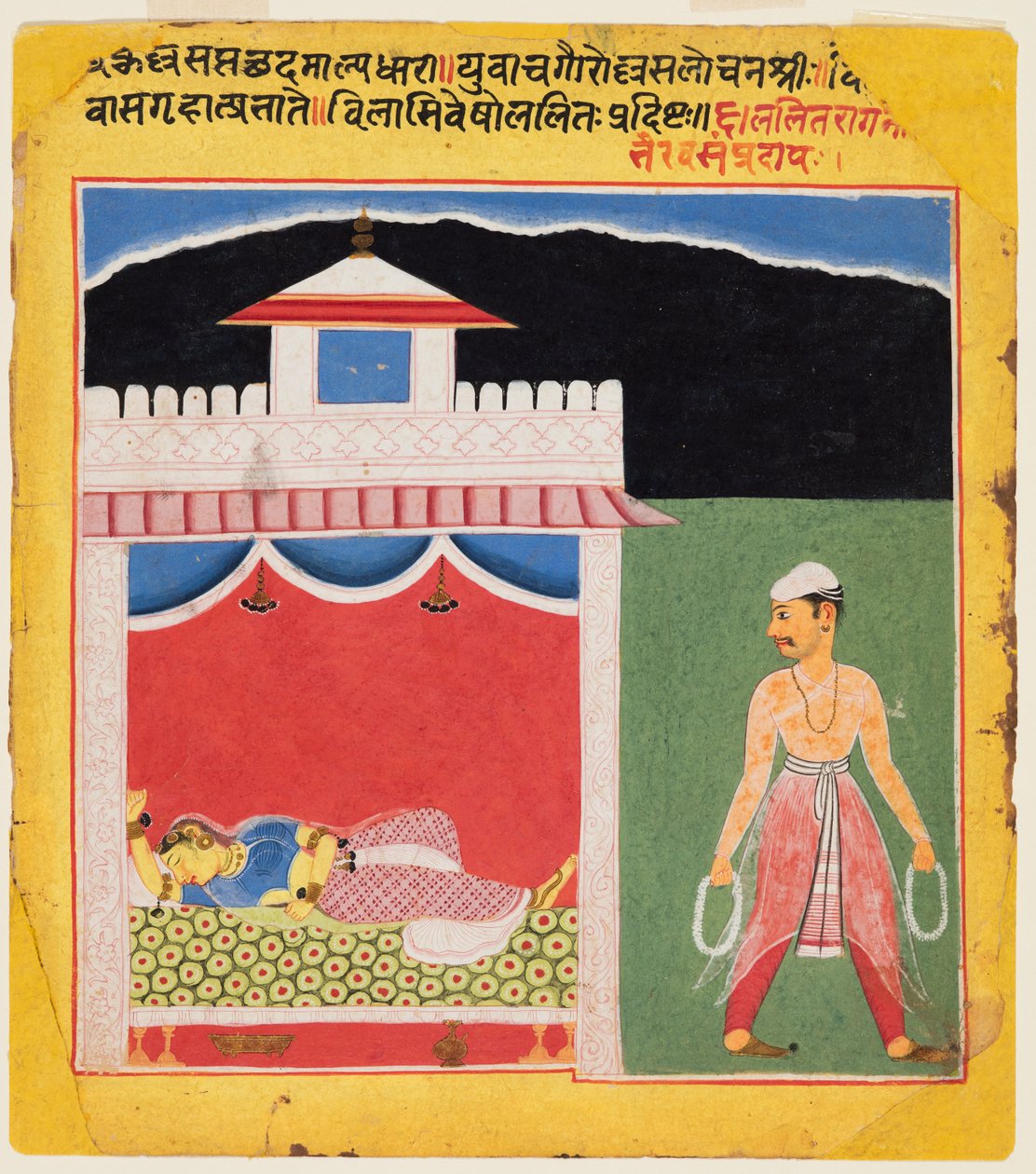 Eine Seite aus einer Ragamala-Serie: Lalita Ragini, ca. 1600 von Unbekannt