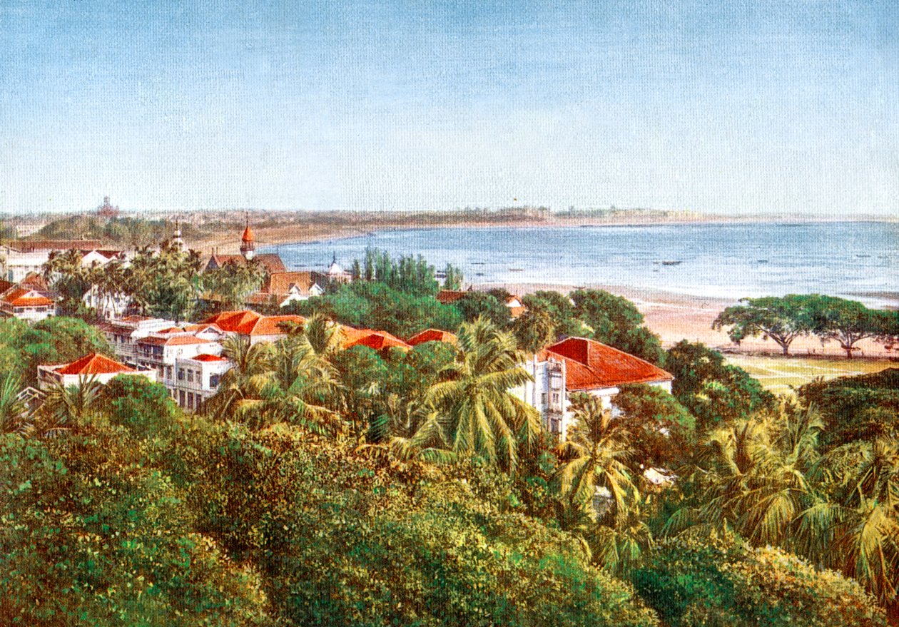 Ein Blick vom Kamm, Bombay, Indien, frühes 20. Jahrhundert von Unbekannt