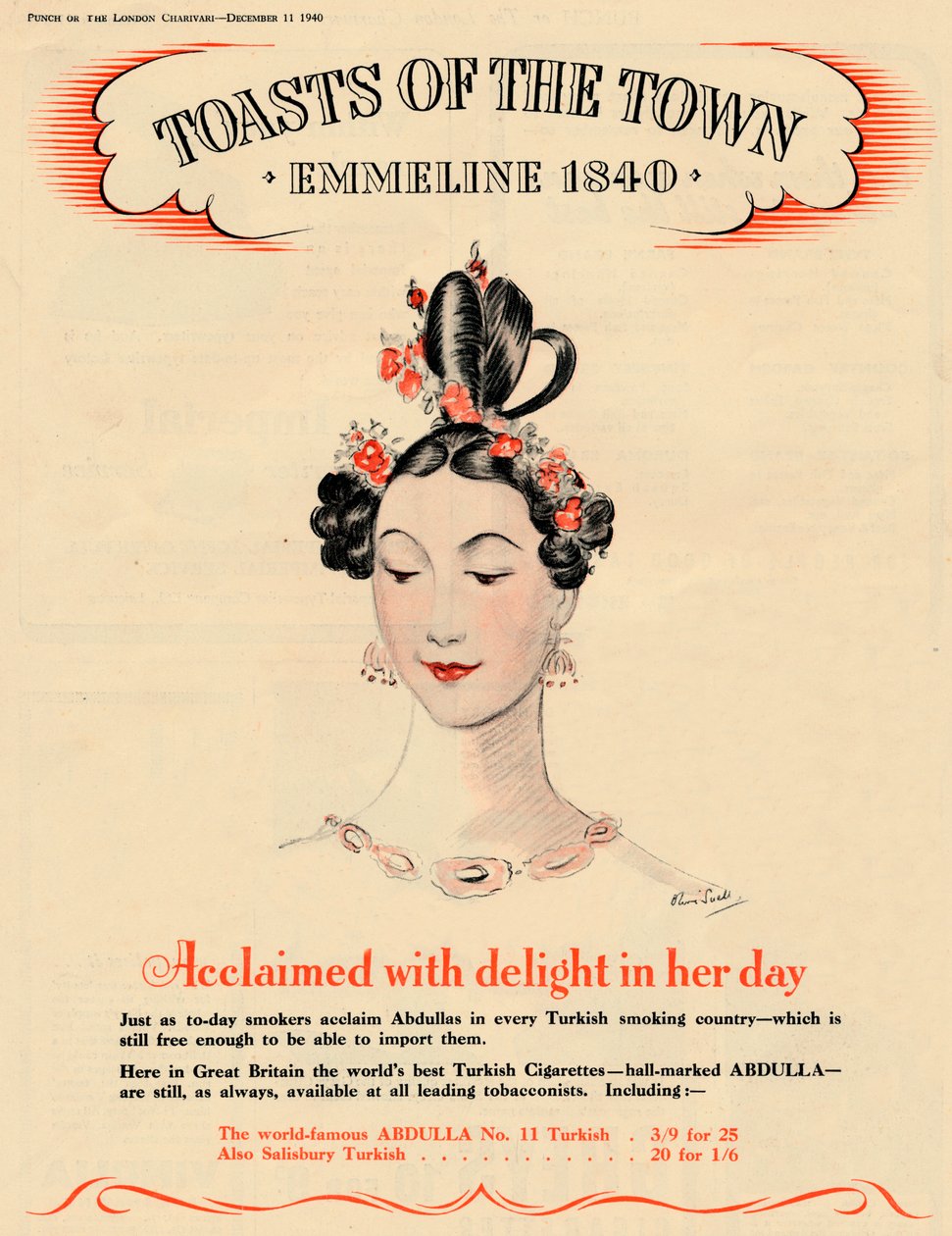 Mit Freude gefeiert in ihrer Zeit, Toasts der Stadt - Emmeline 1840, 1940 von Unbekannt