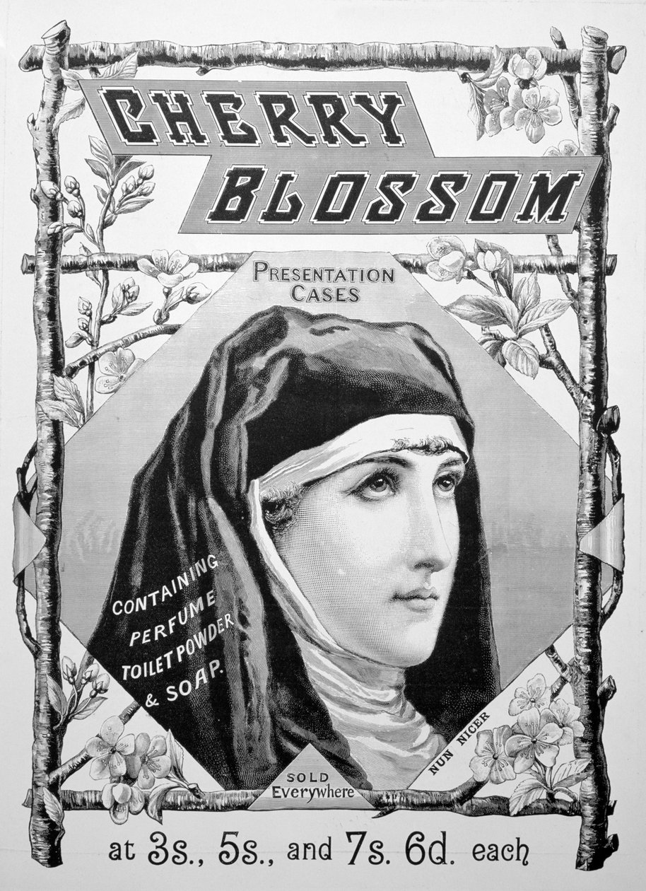 Werbung für Cherry Blossom Toilettenartikel, 1893 von Unbekannt